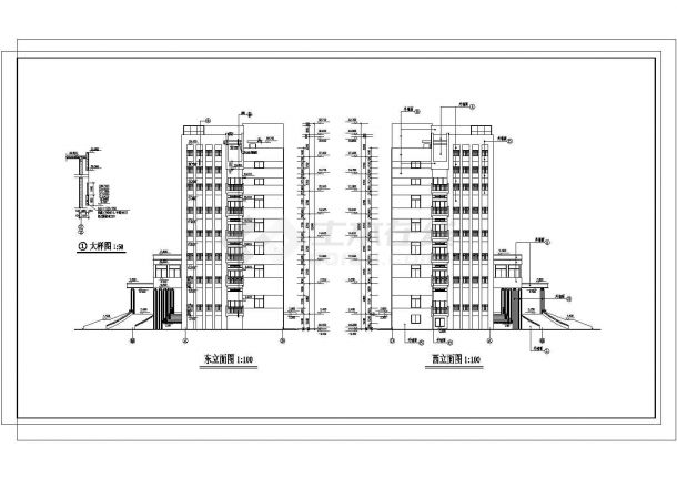 某9462平方米七层就业培训办公楼建筑设计图（长78.24米 宽24.14米）-图二