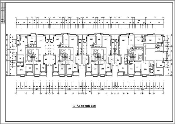 高层办公楼建筑采暖系统cad施工图，共两张-图一