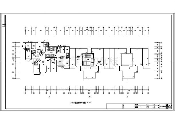 长75.2米宽21.9米-2+28层综合楼给排水施工图（共22张）-图一