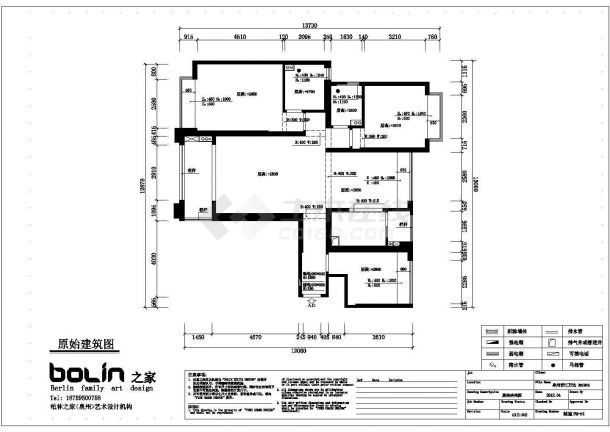 某私人住宅小区3室2厅2卫现代风格CAD建筑设计施工方案图纸-图一