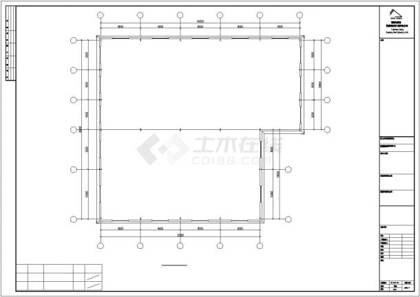 漳州市某大型化工厂单层钢结构厂房全套建筑设计CAD图纸（54x84米）-图一