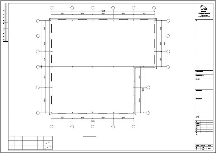 漳州市某大型化工厂单层钢结构厂房全套建筑设计CAD图纸（54x84米）_图1