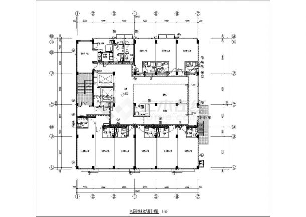 常州市某小区7层框架结构住宅楼全套给排水+喷淋设计CAD图纸-图二