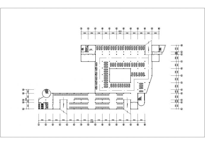教学楼设计_某大学六层教学楼方案设计CAD图_图1