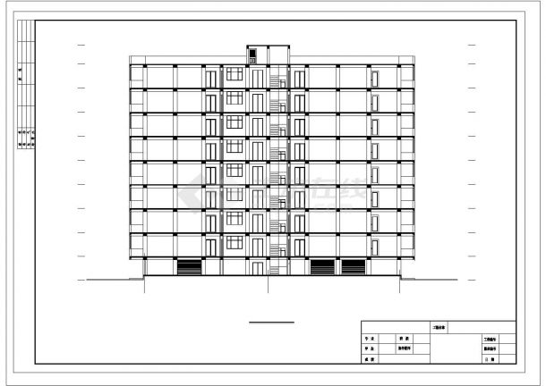某九层框架结构住宅楼CAD大样完整设计剖面图-图一