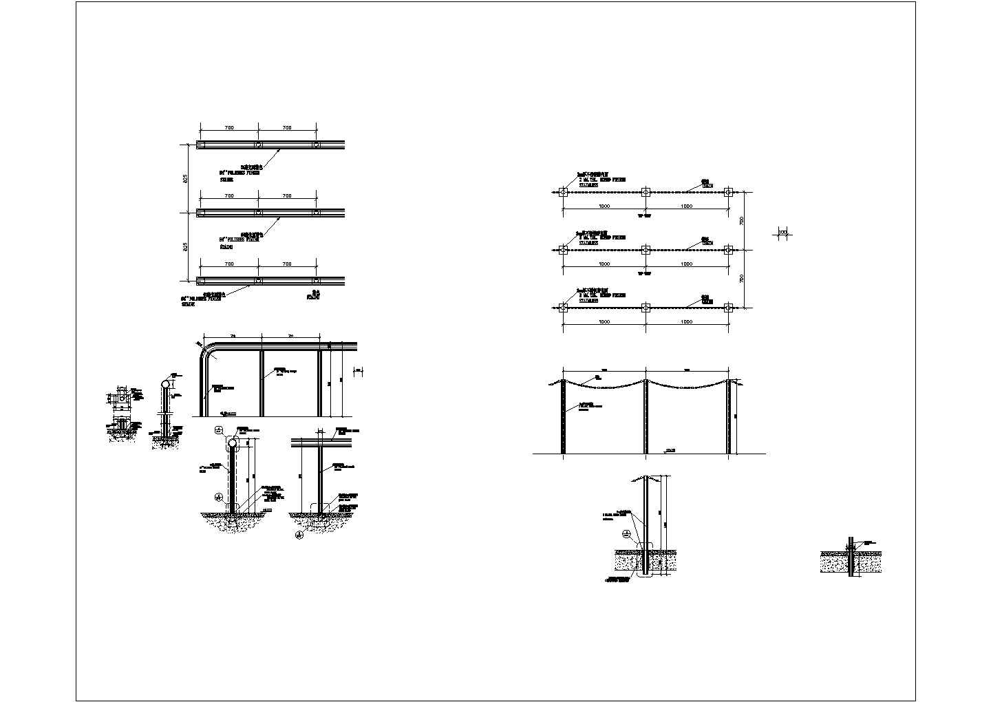 某2241.86平米展览展馆建筑CAD方案设计图栏杆详图