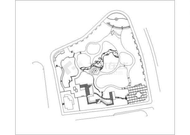 某黄埔区古城公园CAD设计完整施工古城-图一