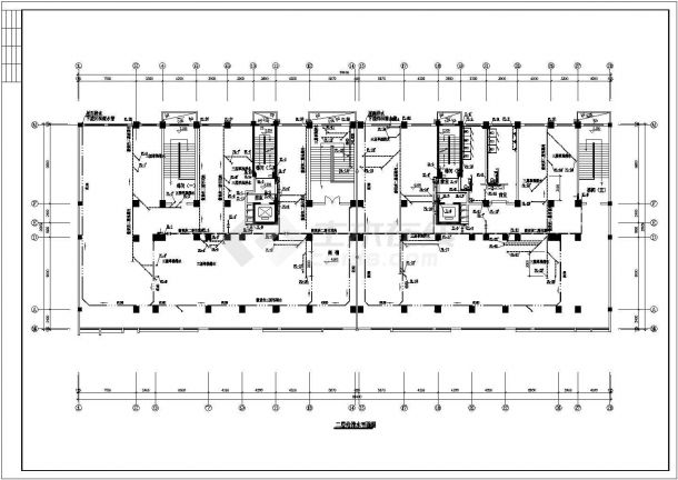 长66.4米 宽23.25米 -1+16层商住楼给排水施工图-图二