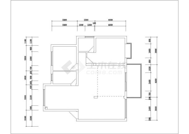 125平米三方二厅户型全套装修施工设计CAD图纸-图一