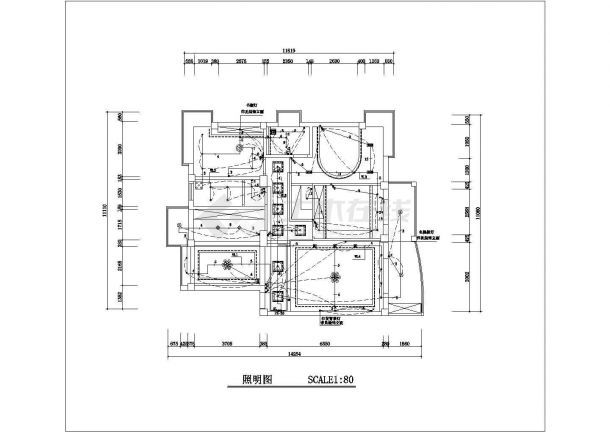 杭州某新建小区115平米户型全套电路设计CAD图纸-图一