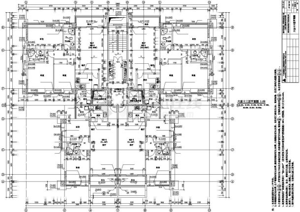 柳州住宅小区工程十八层住宅楼建筑施工图-图一