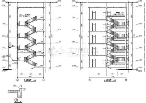 某中学校园CAD全套建筑施工设计完整图纸-图一
