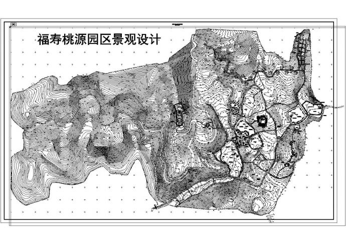 安徽黄山某农家乐CAD景观规划设计总平面图_图1