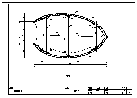 体育场膜设计_某大跨度空间体育场膜结构工程施工cad图纸-图一