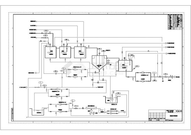 某脱硫废水处理系统CAD详细节点给排水构造图-图一