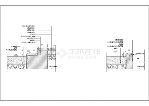 某沙池节点CAD施工完整平面图纸-图一