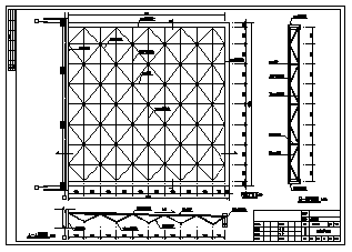 某网架玻璃采光顶工程结构施工cad图_玻璃采光顶施工-图二