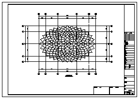 某网架结构图书馆结构施工cad图_图书馆施工-图二