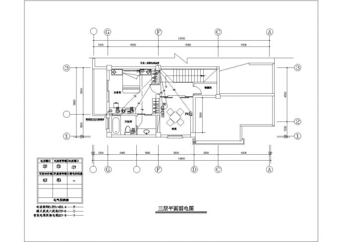 某地复式住宅电气CAD布置图_图1
