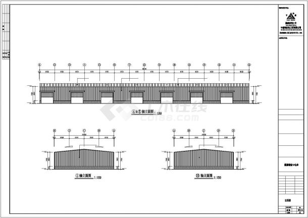 成都市某大型辣椒罐头厂2100平米单层钢结构厂房建筑设计CAD图纸-图二