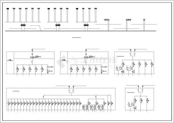 某小区地下室电气系统CAD示意图-图一
