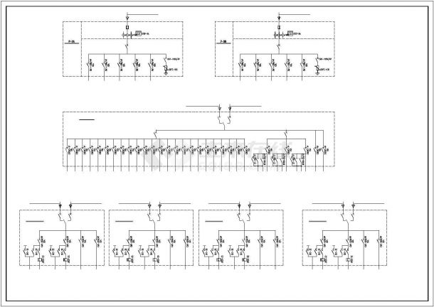 某小区地下室电气系统CAD示意图-图二