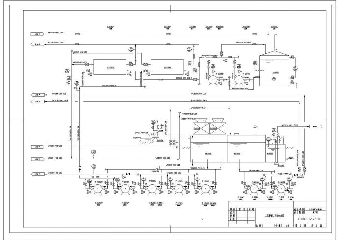 某大型石化企业循环水设计工艺CAD给排水构造设计图_图1