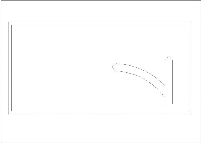 某指路标志CAD平面详细设计图_图1