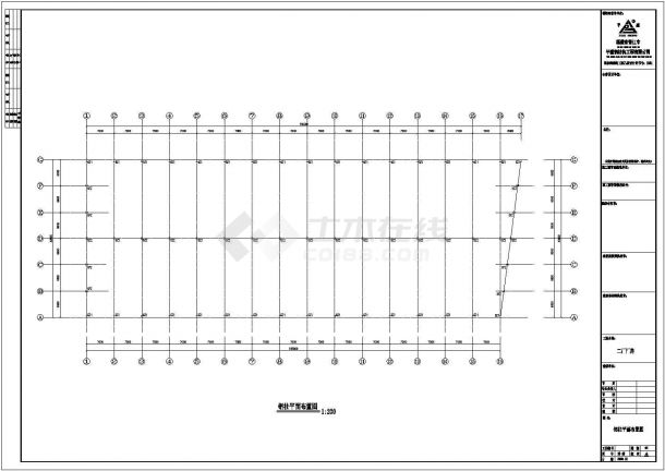 40米跨度钢结构厂房建筑图（含设计说明）CAD图纸-图一