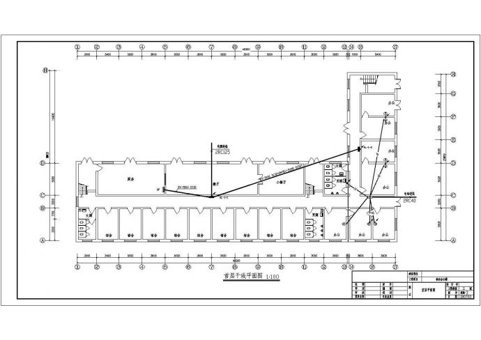 1869㎡某五层办公楼电气设计全套CAD施工图_图1