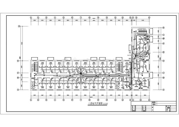 1869㎡某五层办公楼电气设计全套CAD施工图-图二