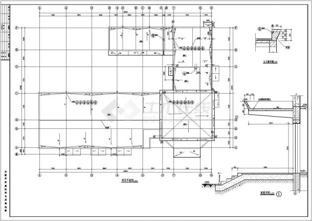 2000平三层办公楼全套建筑全套CAD施工图-图二