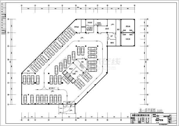 某繁华地带大酒店建筑全套CAD设计图-图一