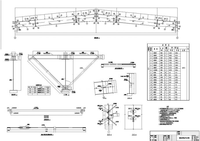 24米跨全砼结构、33米跨屋面钢梁结构全套图纸_图1