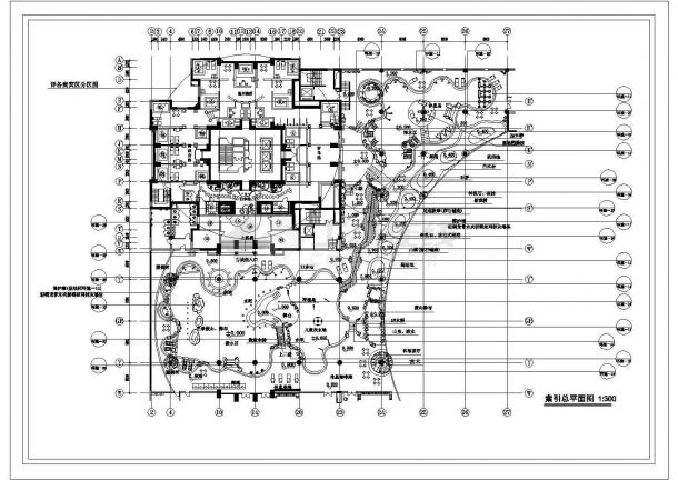 某水疗中心环境设计CAD详细平面图-图一