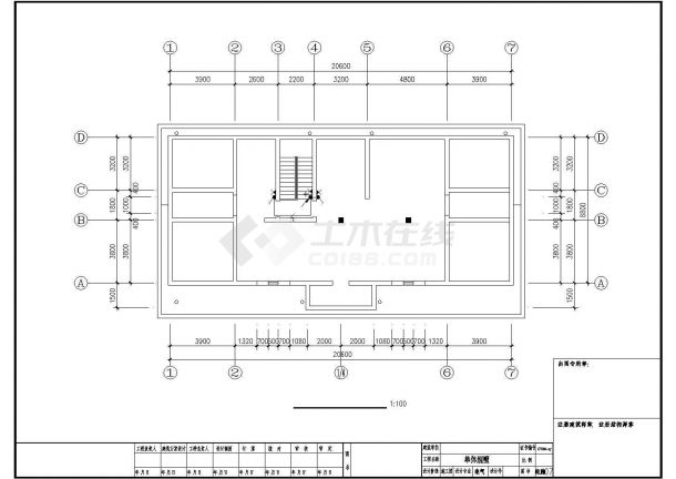 某二层20.6×8.8住宅小区CAD电气设计施工图-图一