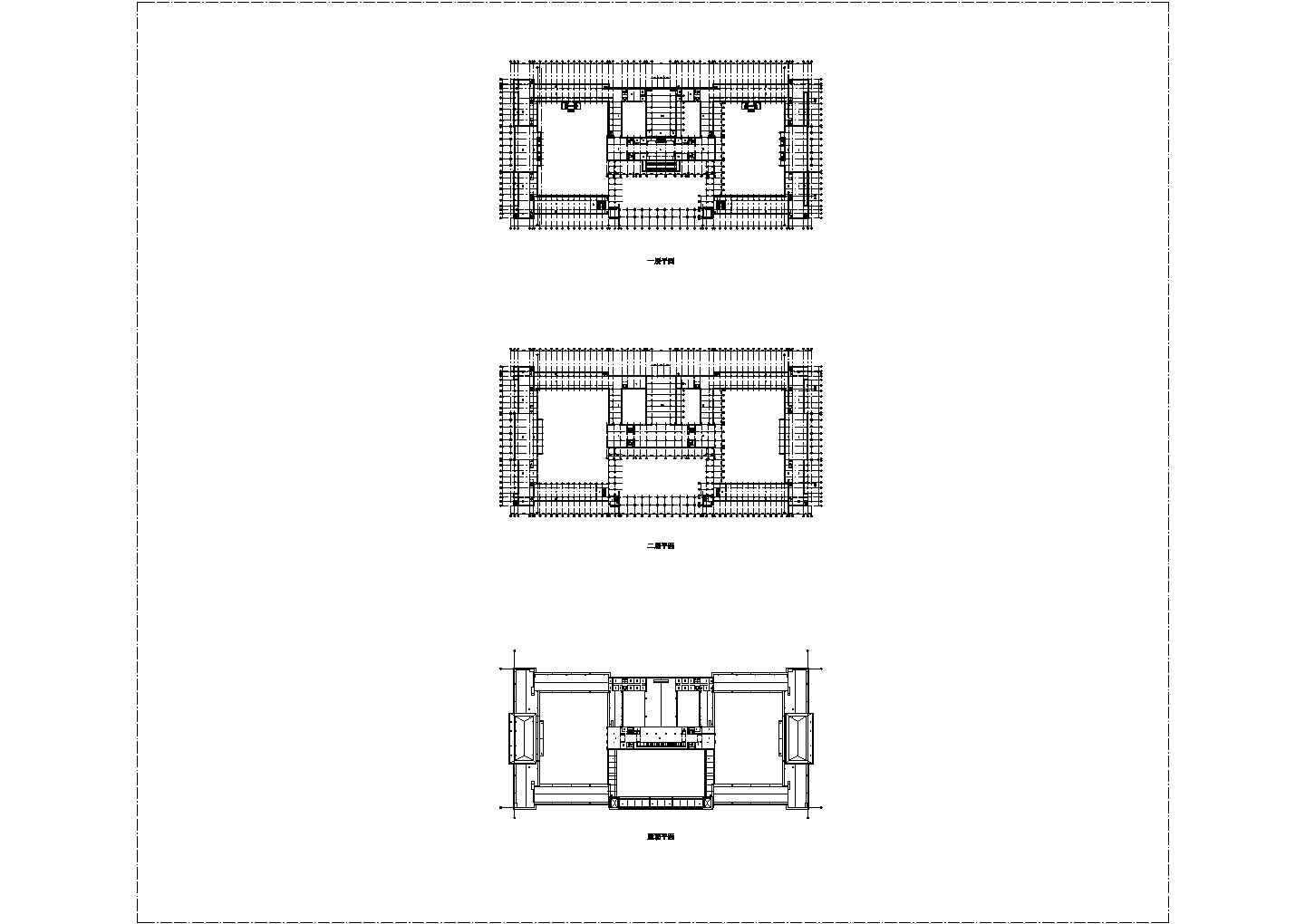 某博物馆主馆建筑CAD设计全套完整施工图平面图