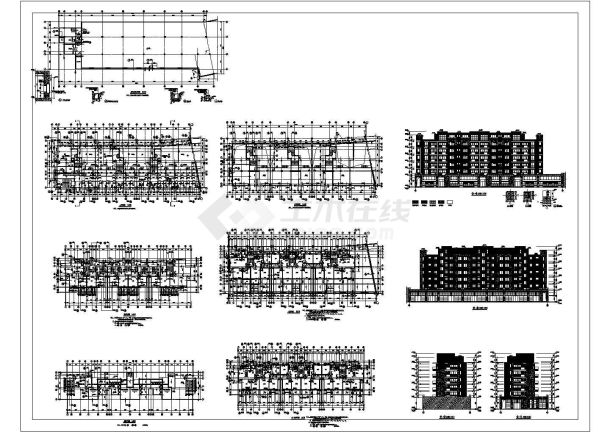 某地经典多层住宅楼建筑CAD施工图-图一