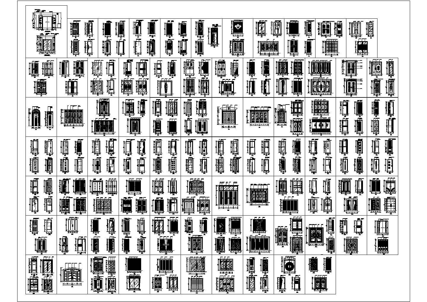 某各类装饰CAD设计门集
