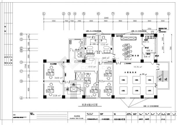 某机房(装修、配电、暖通、消防、网络、监控报警、门禁）CAD电气设计施工图纸-图一
