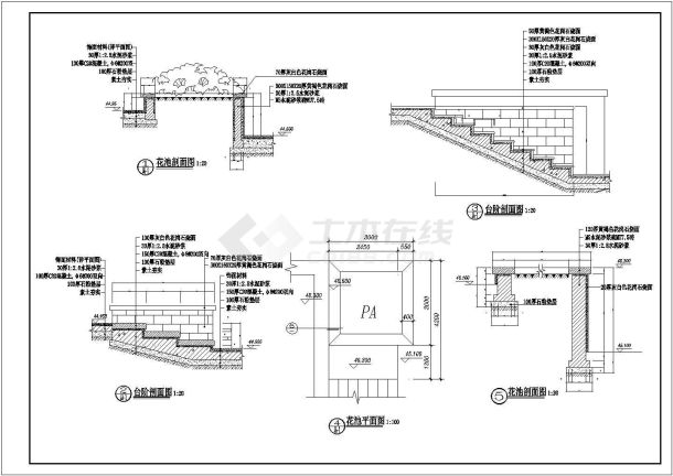 某公园全套CAD详细节点设计图纸-图一