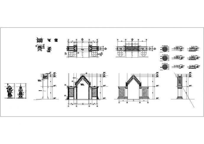 某展览展馆建筑方案设计图主入口大门CAD完整节点详图_图1