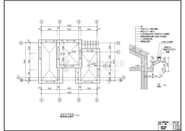 某两层欧式别墅CAD建筑设计完整施工图-图二
