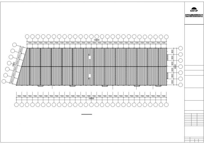 深圳市龙岗大道某大型化工厂单层钢结构厂房全套建筑设计CAD图纸_图1