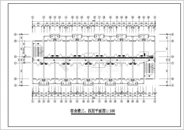 某四层宿舍楼电气建筑施工参考图-图一