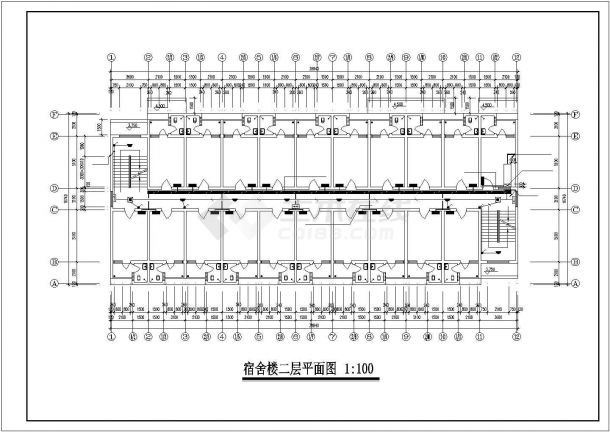 某四层宿舍楼电气建筑施工参考图-图二