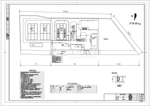 [浙江]污水处理厂及配套管网工程污水厂电气CAD设计总图-图一
