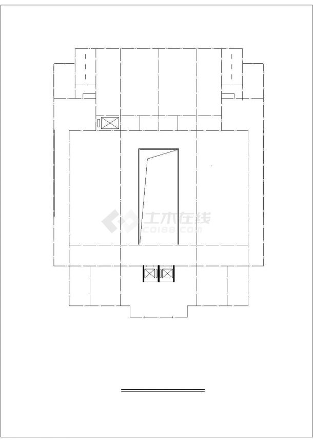 某市中心大酒店全套建筑设计CAD图纸（含效果图）-图二