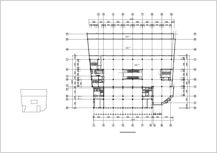 某城市中心功能复杂的综合商业办公楼建筑设计方案CAD图纸_图1