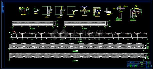 〖钢结构〗门式刚架加工车间建筑结构施工图(带吊车梁)-图二